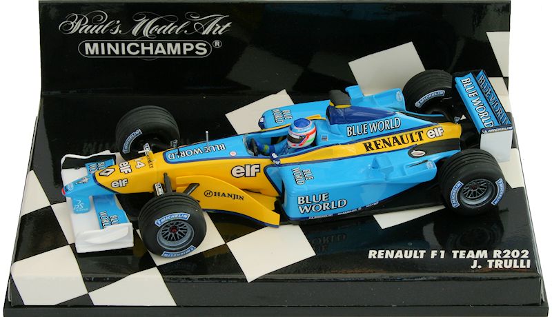 MINICHAMPS RENAULT F1 TEAM car J TRULLI  G FISICHELLA  N PIQUET 2002 2009 1:43rd 